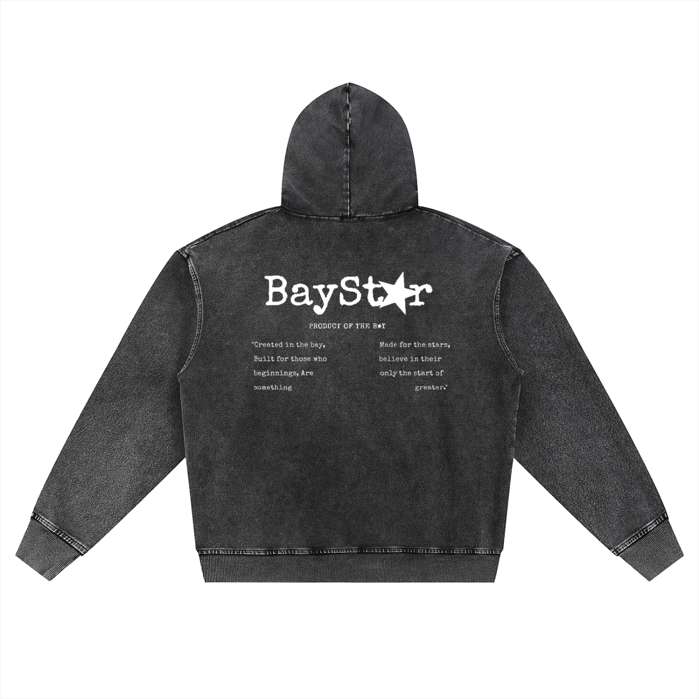 Snow Wash Oversized Zip-Up Hoodie